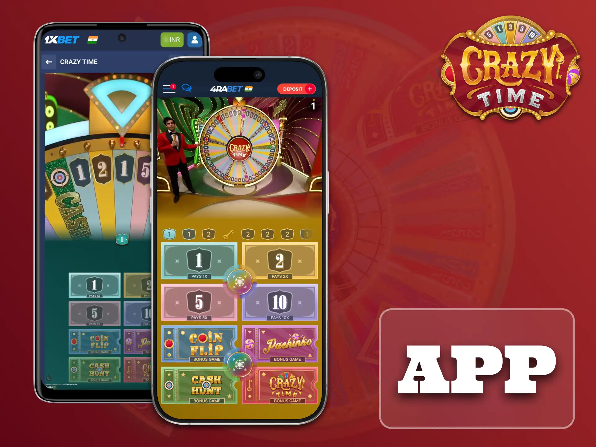 You can access Crazy Time via official casino applications.