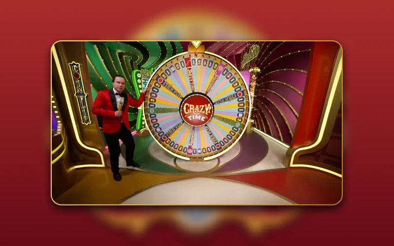 Crazy Time game goes in live stream.